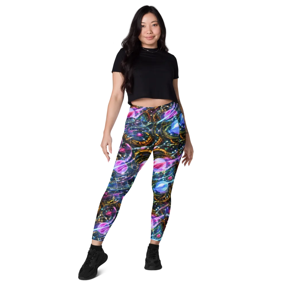 Starlit Kelp on Leggings with Pockets — Front