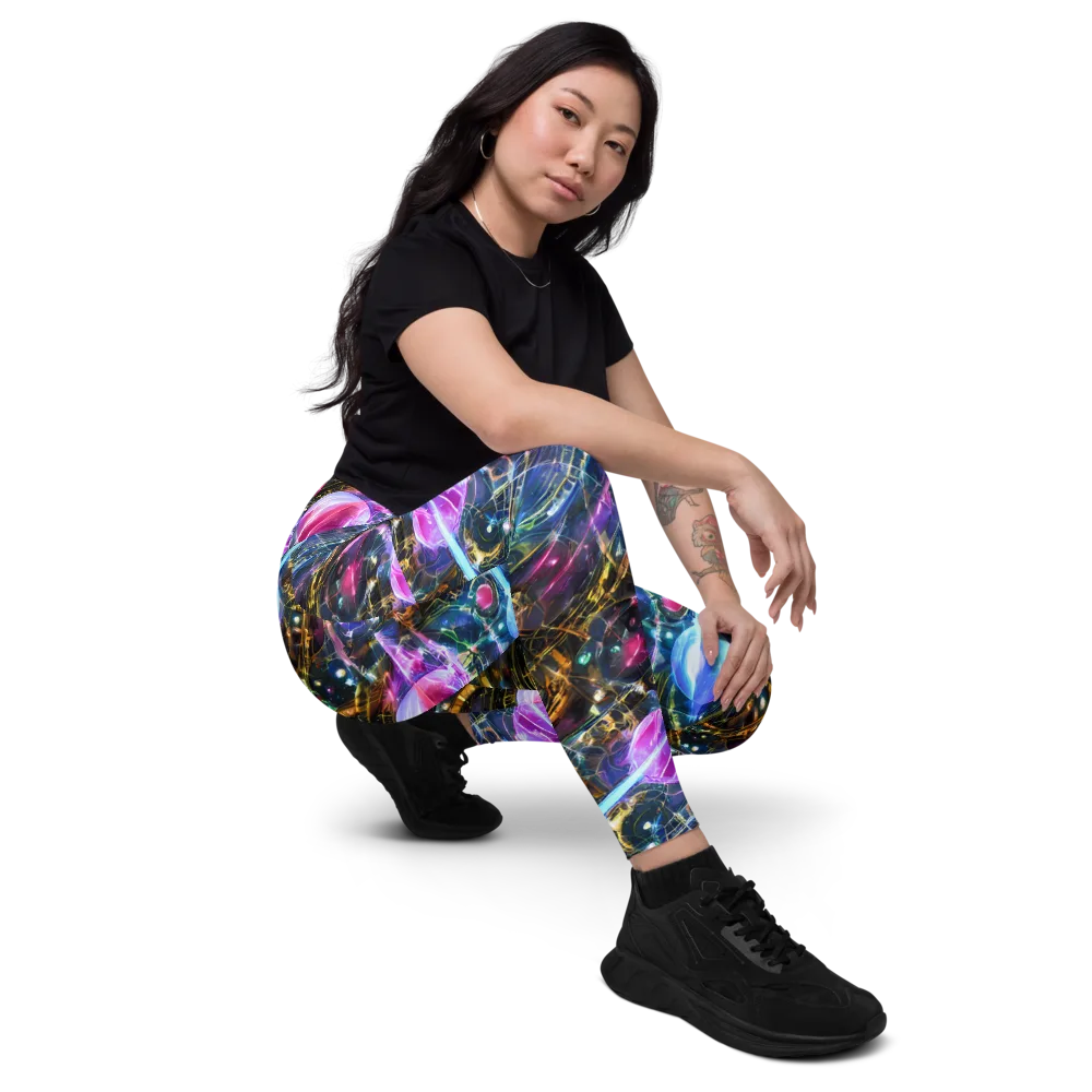 Starlit Kelp on Leggings with Pockets — Right Front