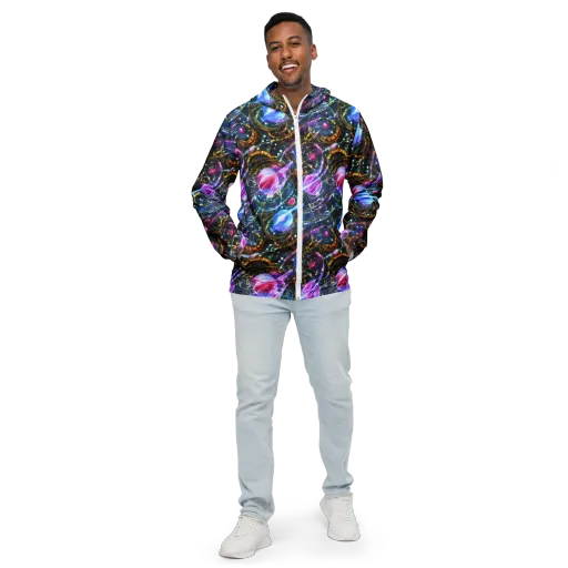Starlit Kelp on a Men's Windbreaker