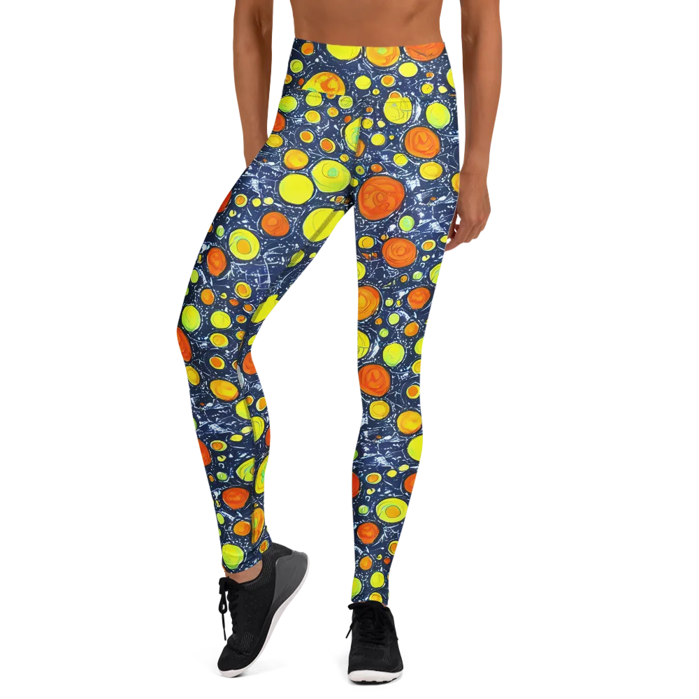 Citrus Cosmos on Yoga Leggings — Front