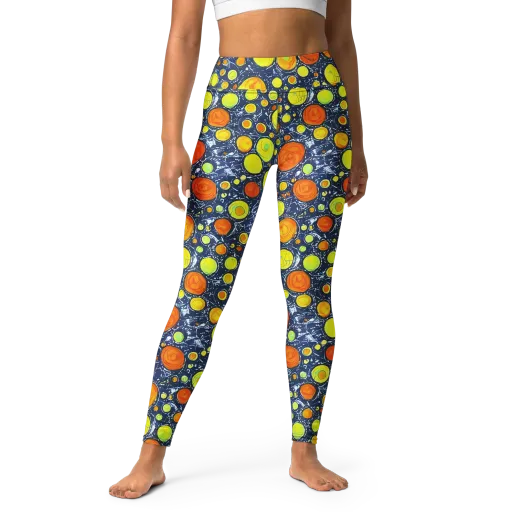 Citrus Cosmos on a Yoga Leggings