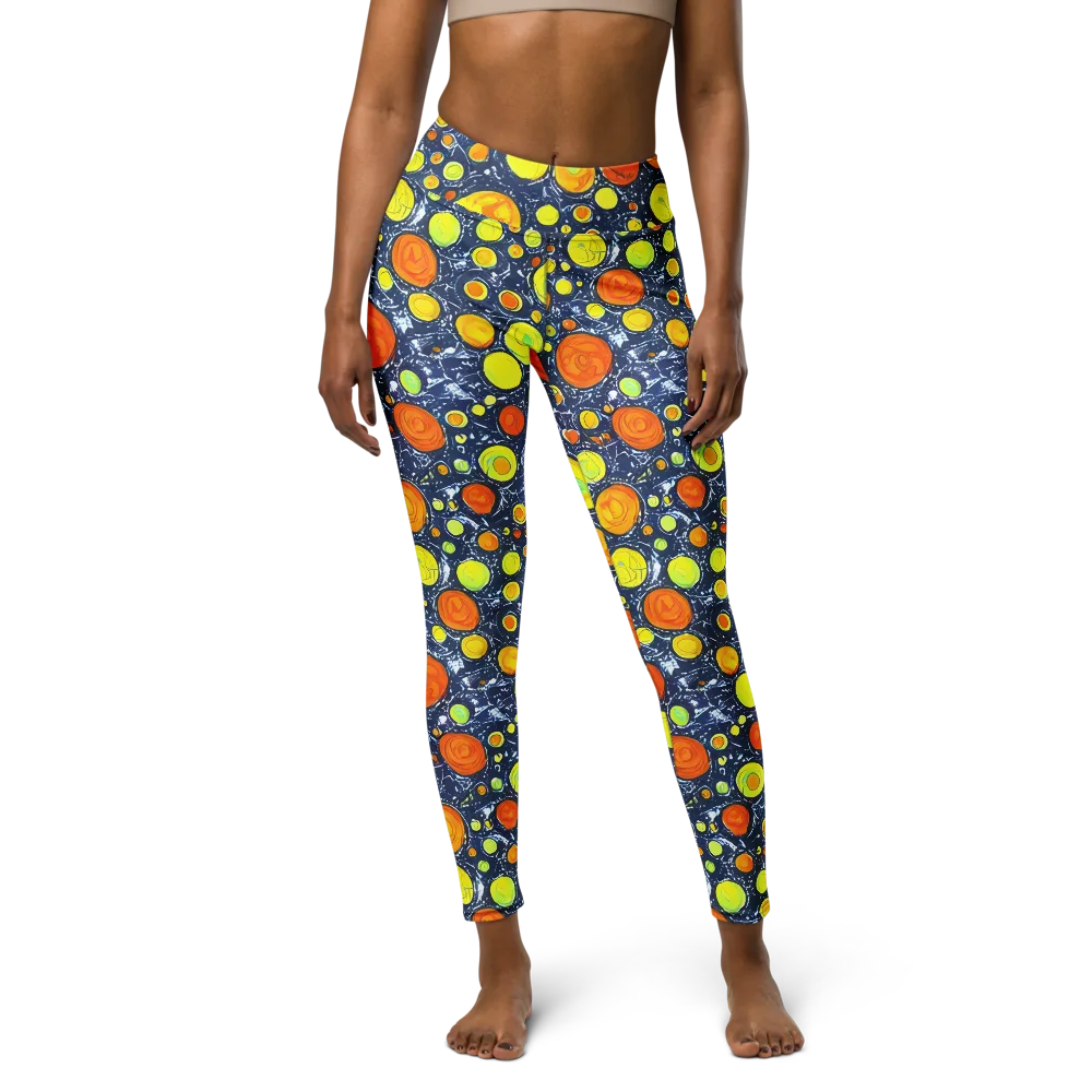 Citrus Cosmos on Yoga Leggings — Front