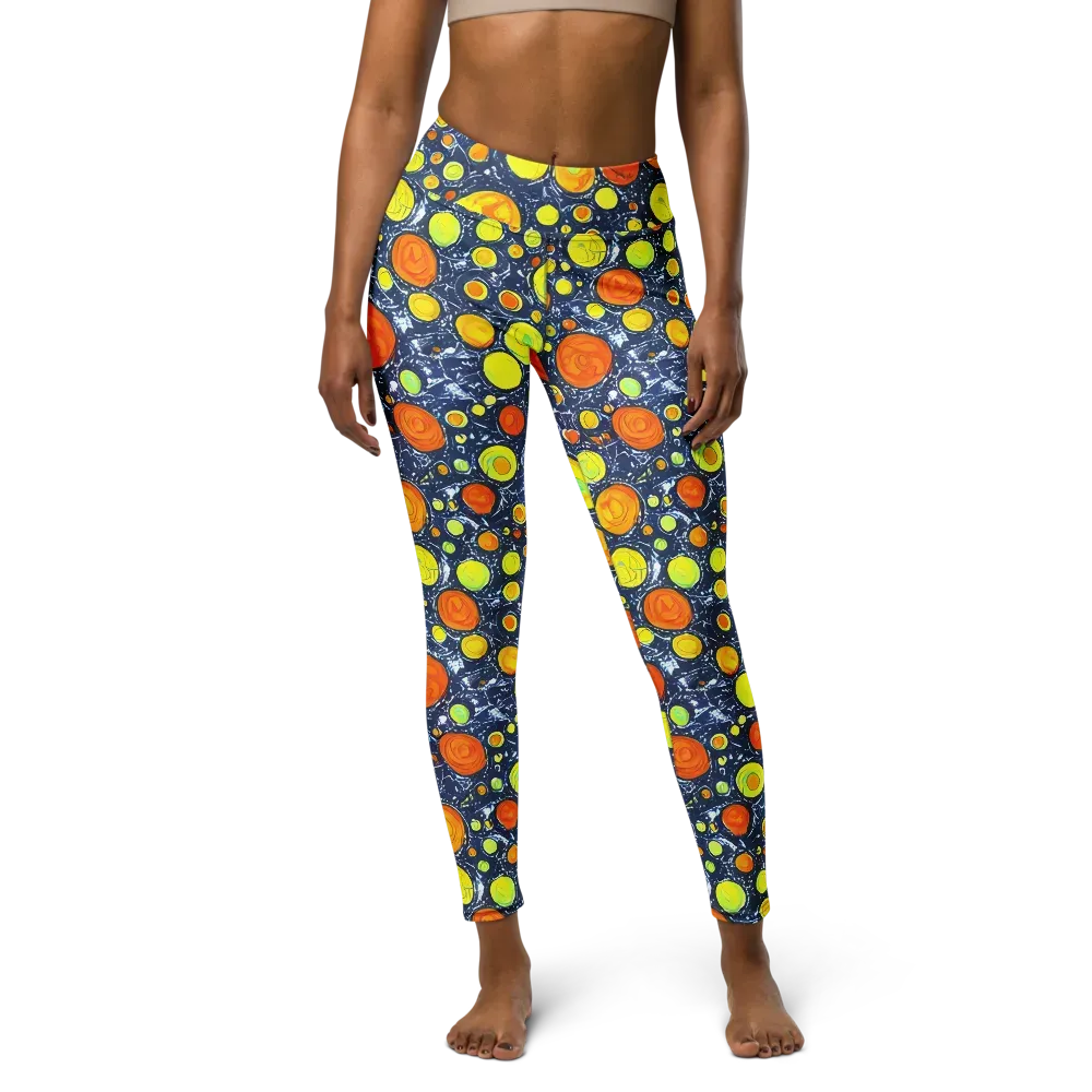 Citrus Cosmos on Yoga Leggings — Front