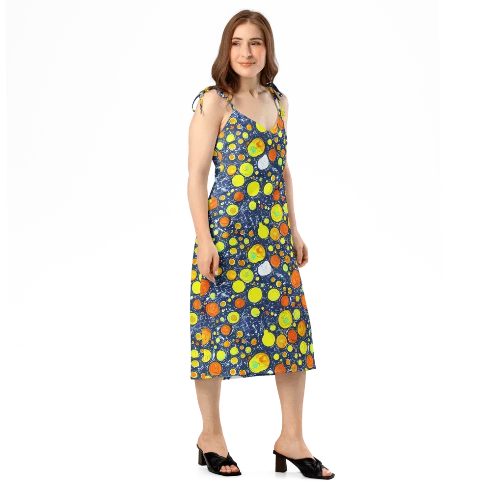 Citrus Cosmos on Slip Dress — Right Front