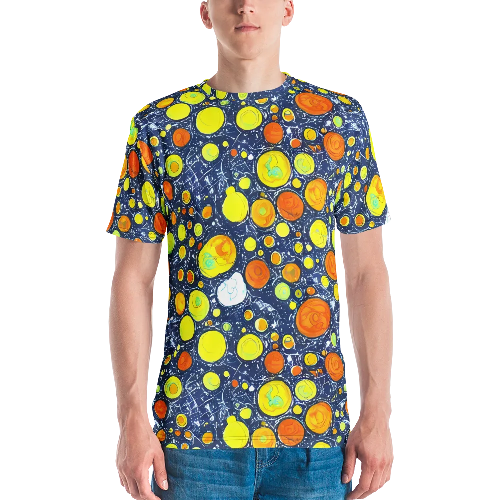 Citrus Cosmos on Men's Crew Neck T-Shirt — Front