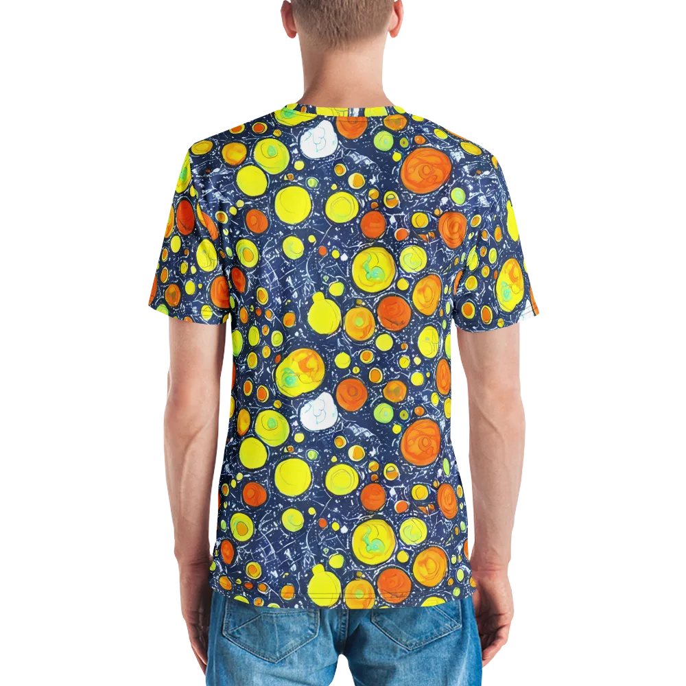 Citrus Cosmos on Men's Crew Neck T-Shirt — Back