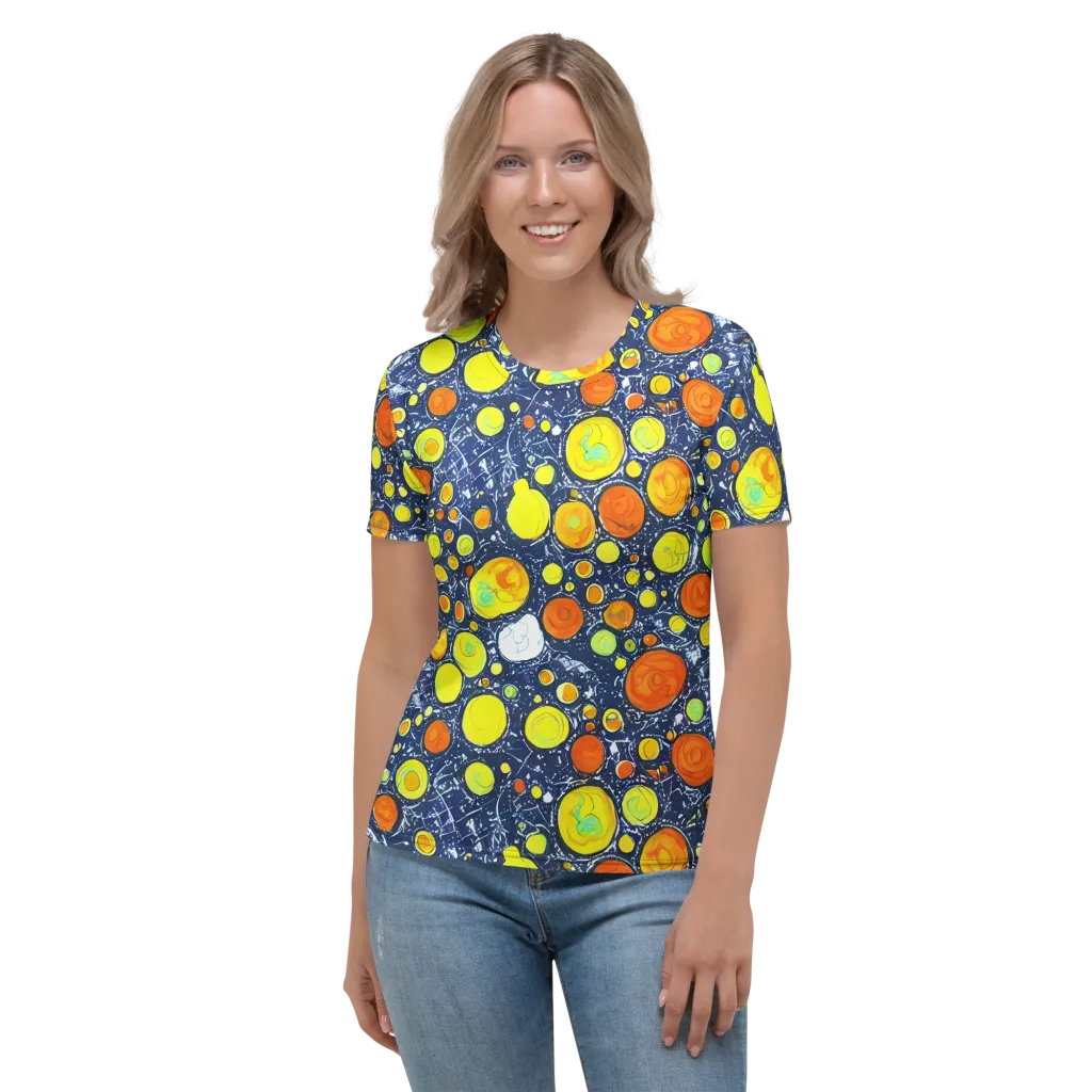Citrus Cosmos on Women's Crew Neck T-Shirt — Front