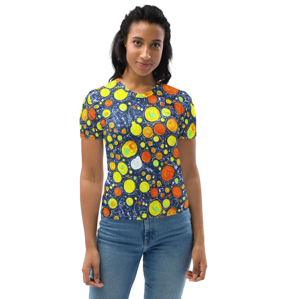 Citrus Cosmos on Women's Crew Neck T-Shirt — Front