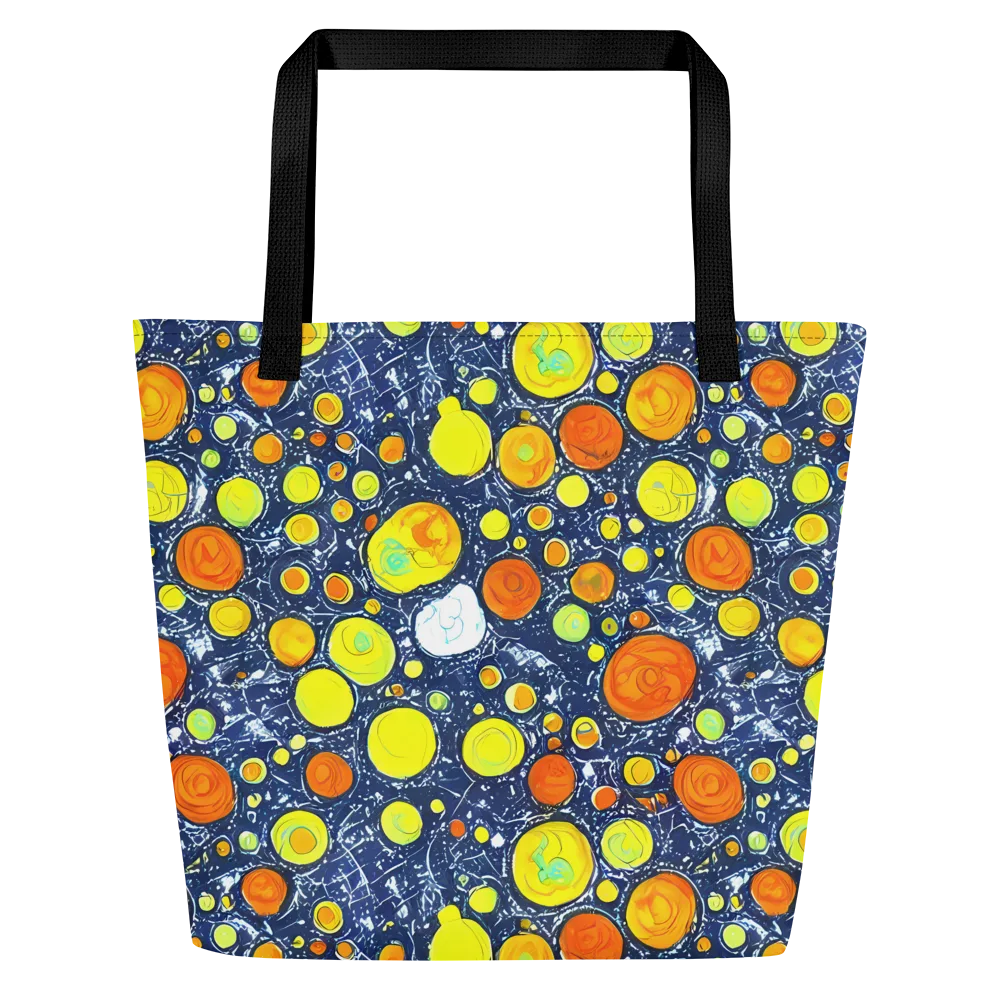Citrus Cosmos on Large Tote Bag W/ Pocket — Front