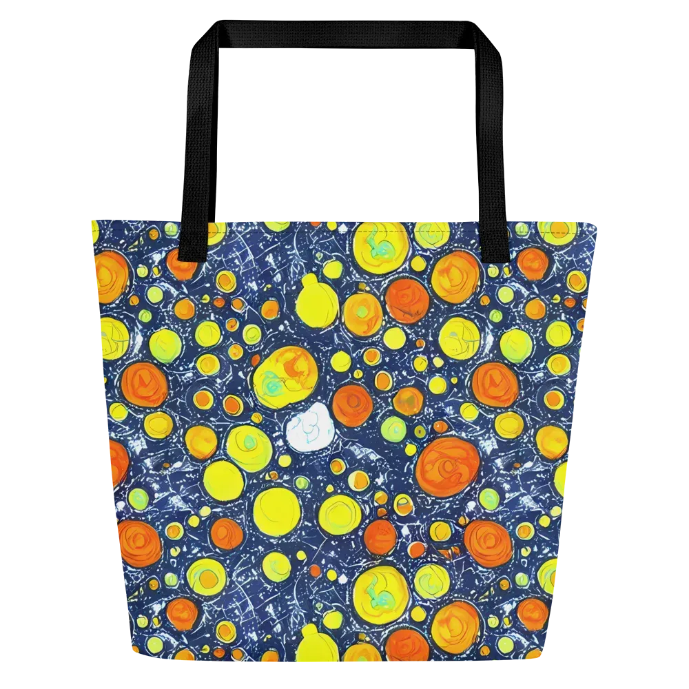 Citrus Cosmos on Large Tote Bag W/ Pocket — Front