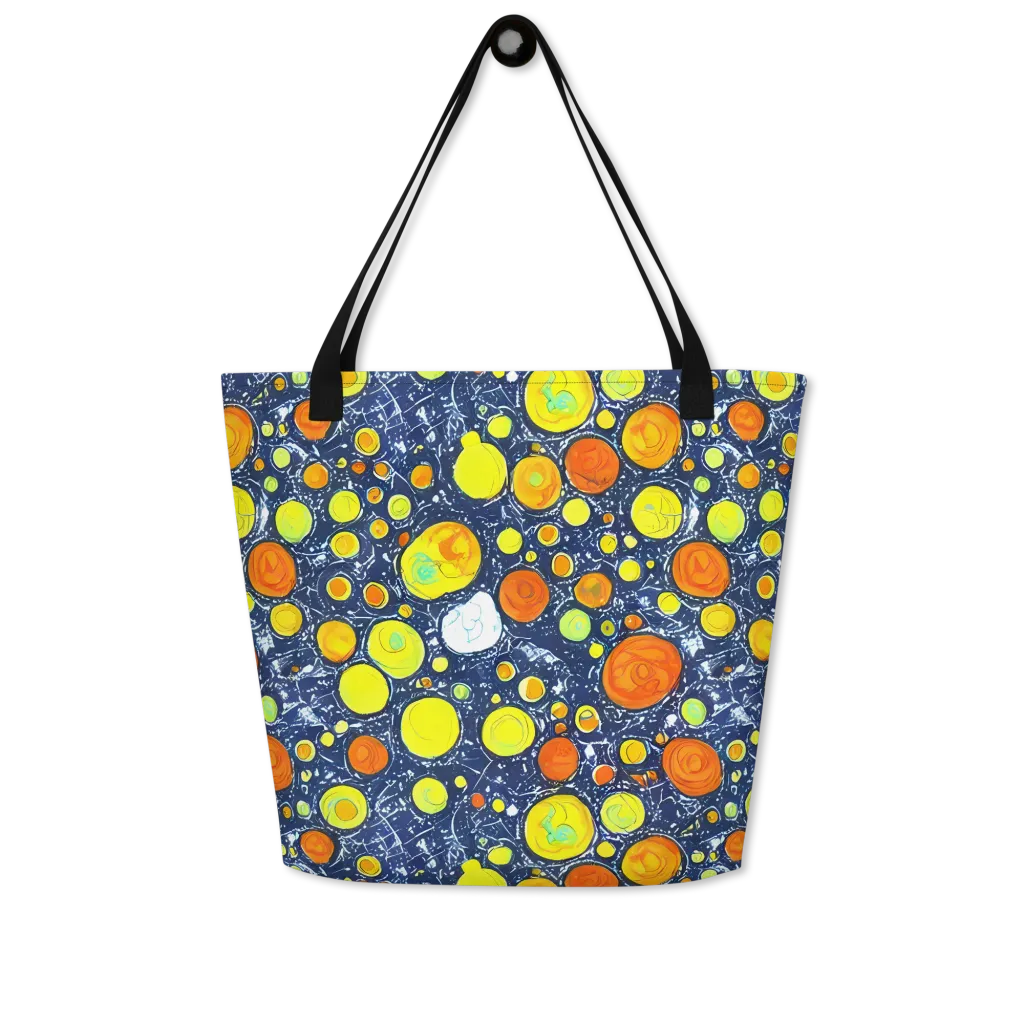 Citrus Cosmos on Large Tote Bag W/ Pocket — Front