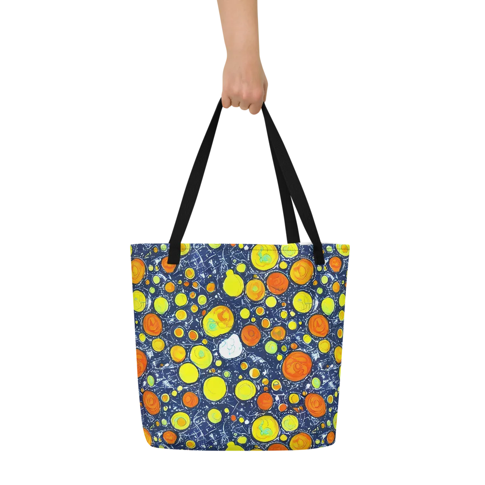 Citrus Cosmos on Large Tote Bag W/ Pocket — Front