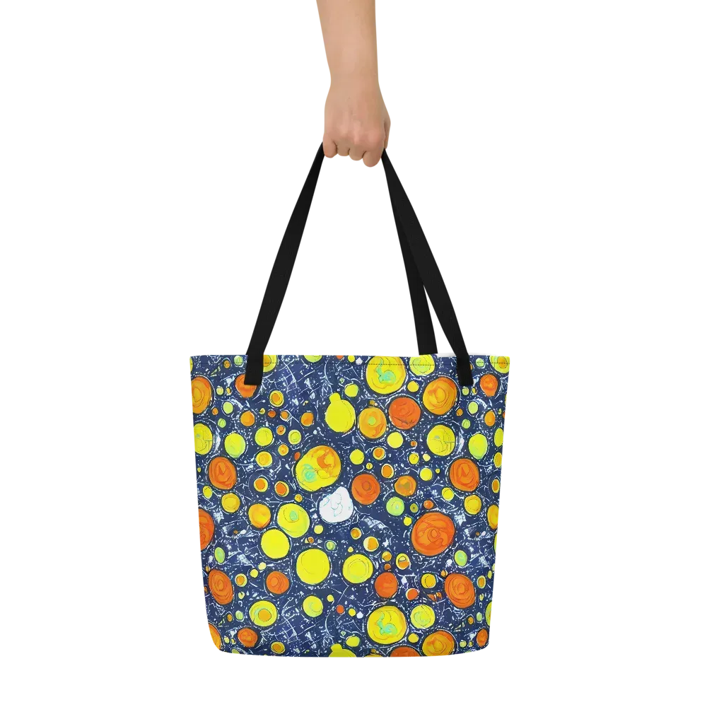 Citrus Cosmos on Large Tote Bag W/ Pocket — Front