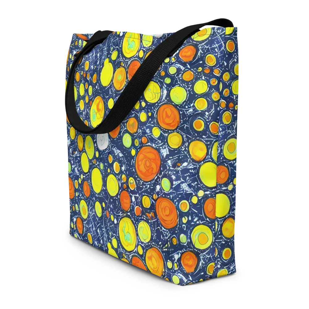 Citrus Cosmos on Large Tote Bag W/ Pocket — Front