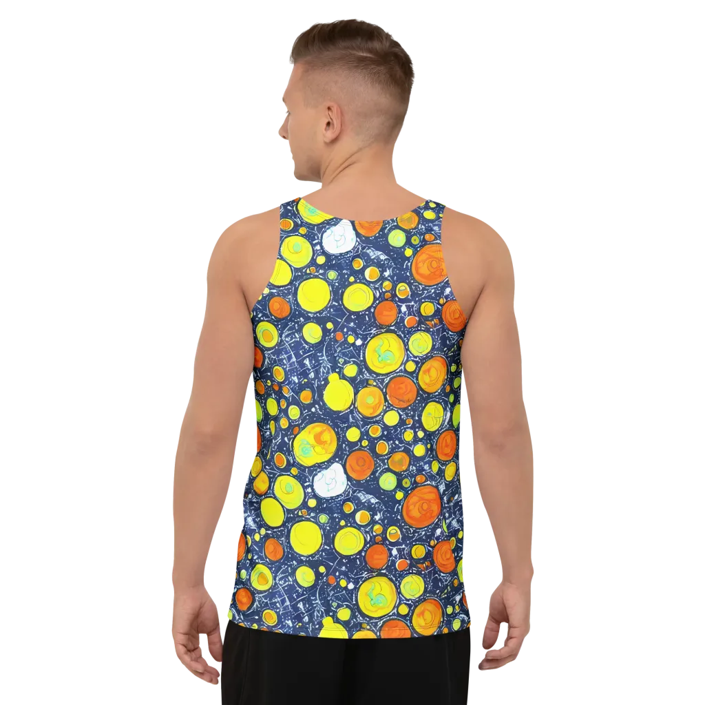 Citrus Cosmos on Men's Tank Top — Back