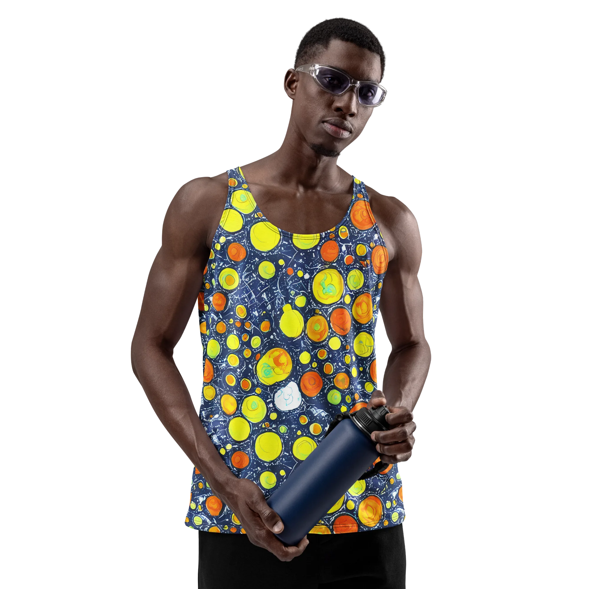 Citrus Cosmos on Men's Tank Top — Front