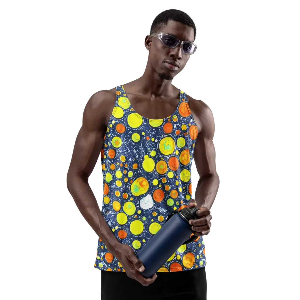 Citrus Cosmos on Men's Tank Top — Front