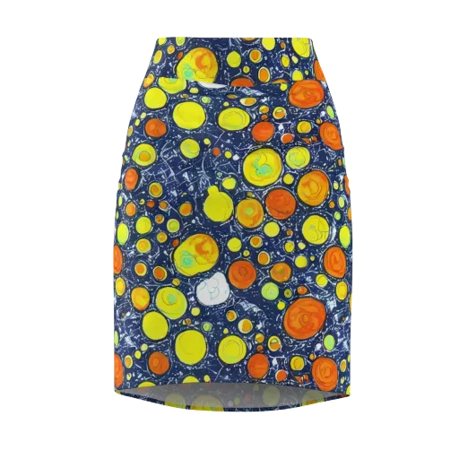 Citrus Cosmos on a Pencil Skirt
