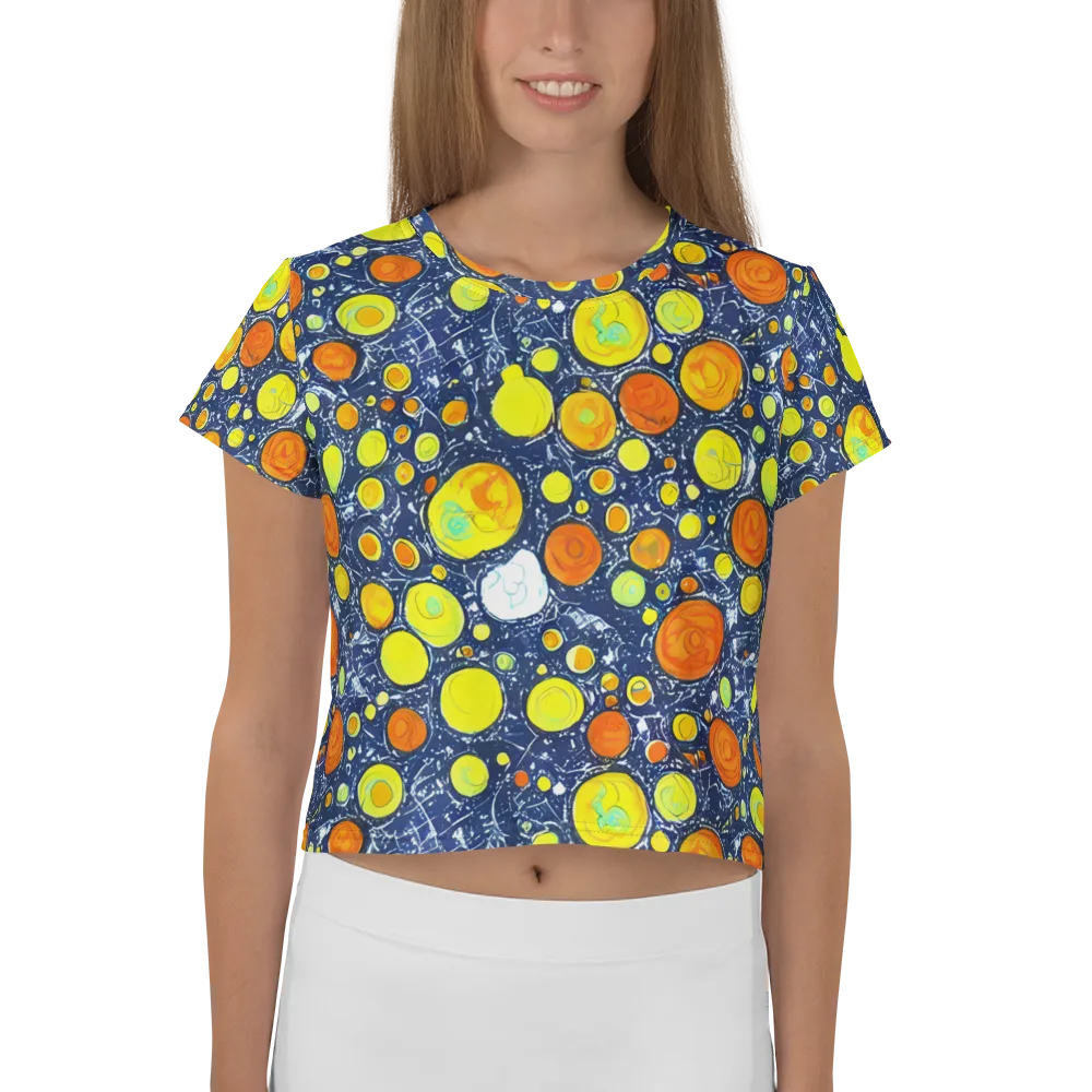 Citrus Cosmos on Crop Tee — Front