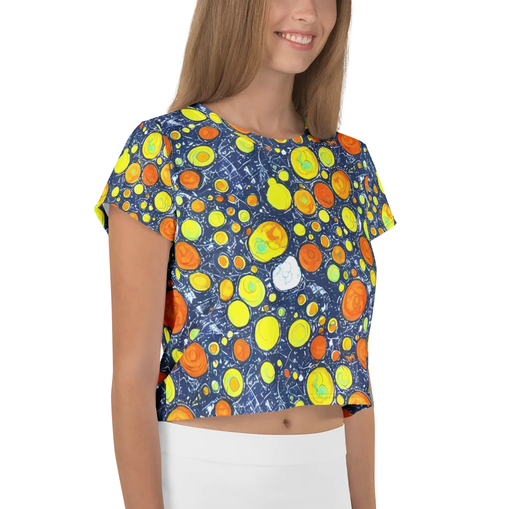 Citrus Cosmos on Crop Tee — Right