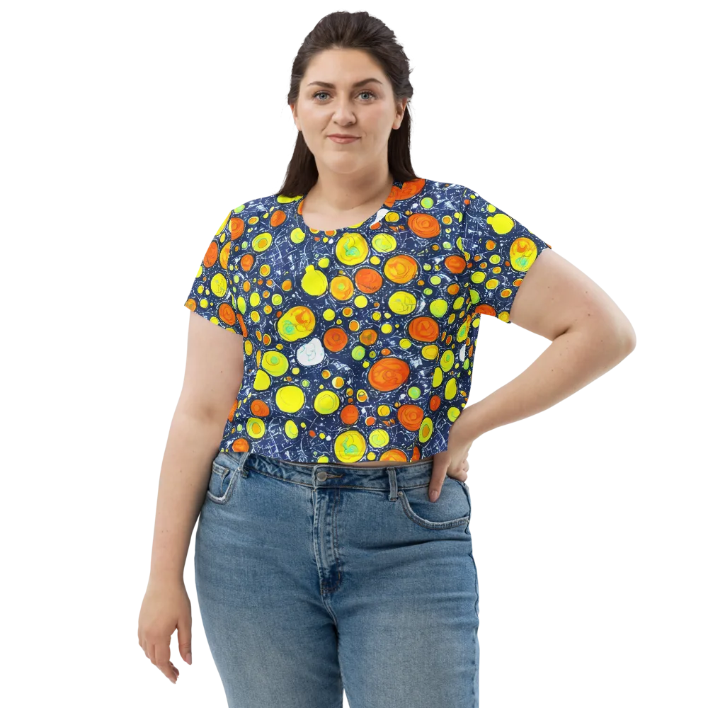 Citrus Cosmos on Crop Tee — Front