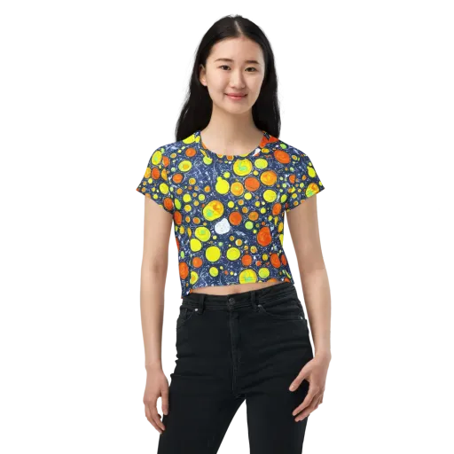 Citrus Cosmos on a Crop Tee