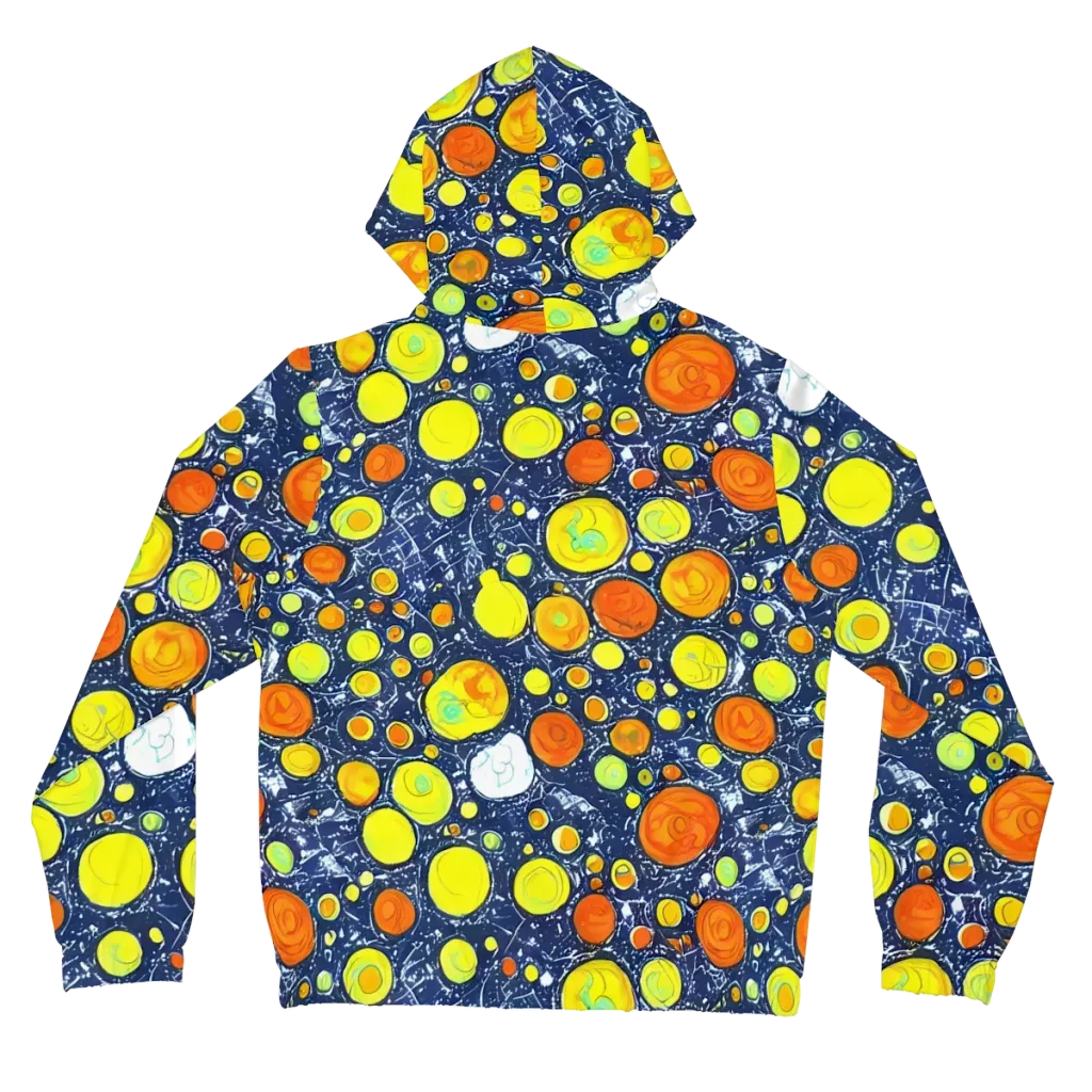 Citrus Cosmos on Women's Full-Zip Hoodie — Back