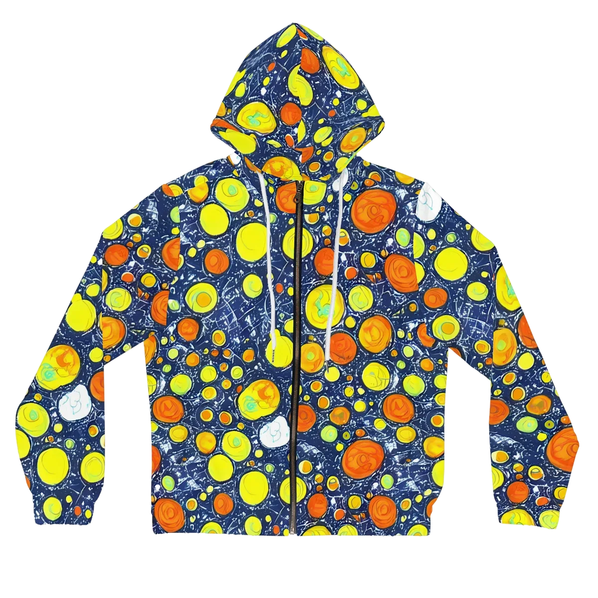 Citrus Cosmos on Women's Full-Zip Hoodie — Front