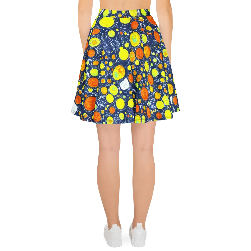 Citrus Cosmos on Skater Skirt — Back