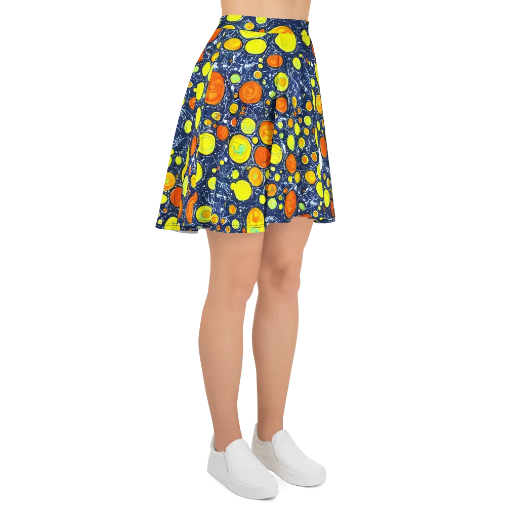 Citrus Cosmos on Skater Skirt — Right