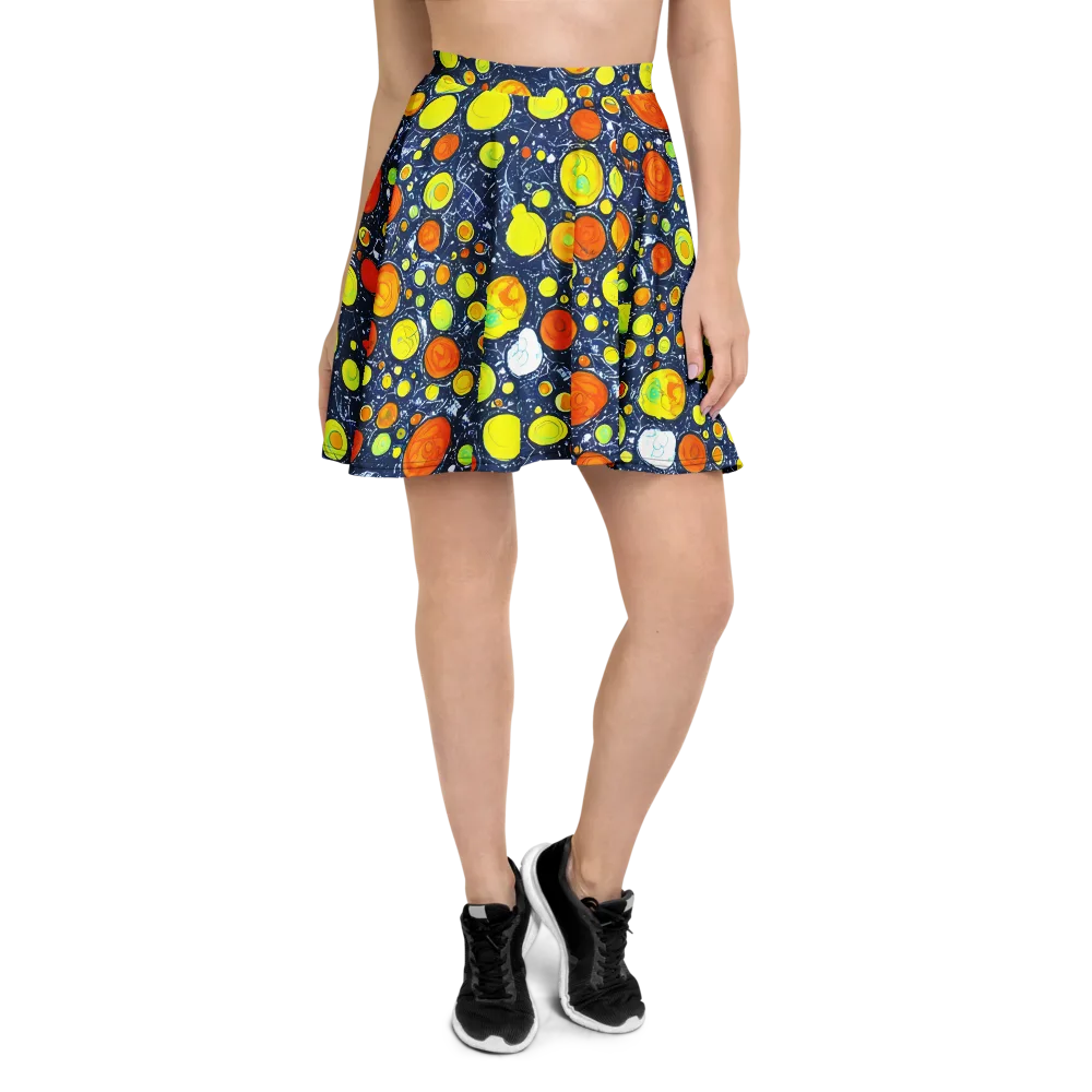 Citrus Cosmos on Skater Skirt — Front