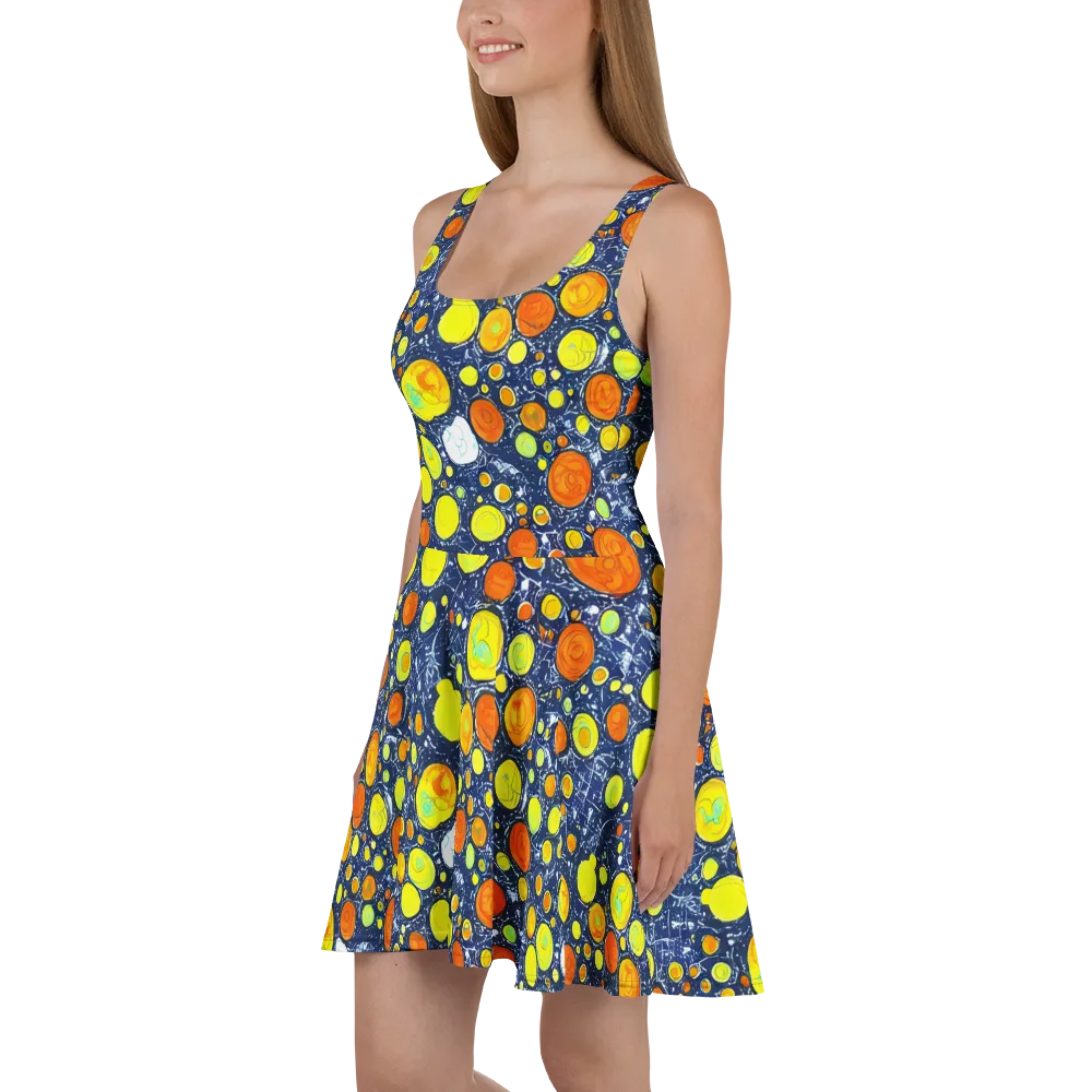 Citrus Cosmos on Skater Dress — Left