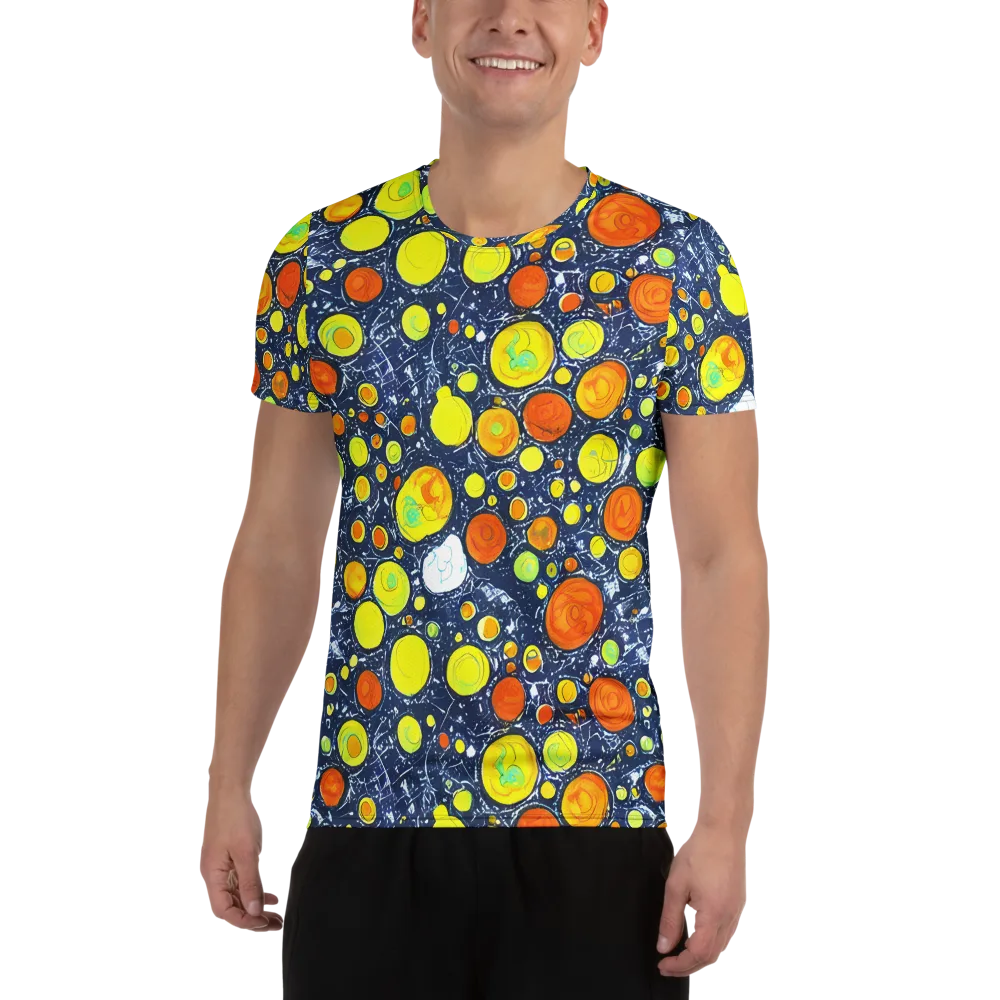 Citrus Cosmos on Men's Athletic T-Shirt — Front