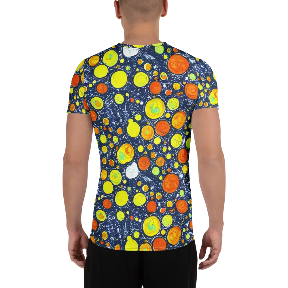 Citrus Cosmos on Men's Athletic T-Shirt — Back