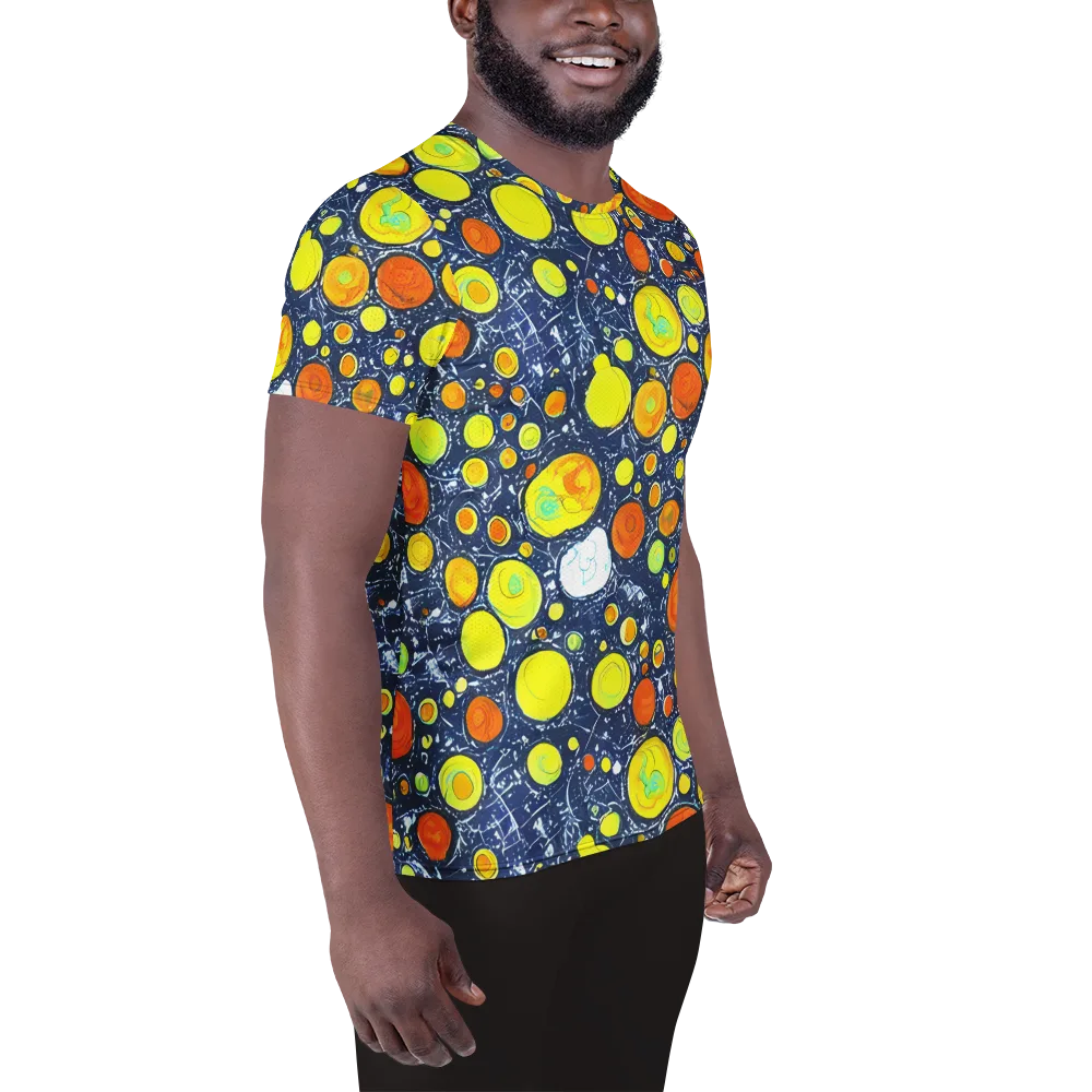 Citrus Cosmos on Men's Athletic T-Shirt — Right