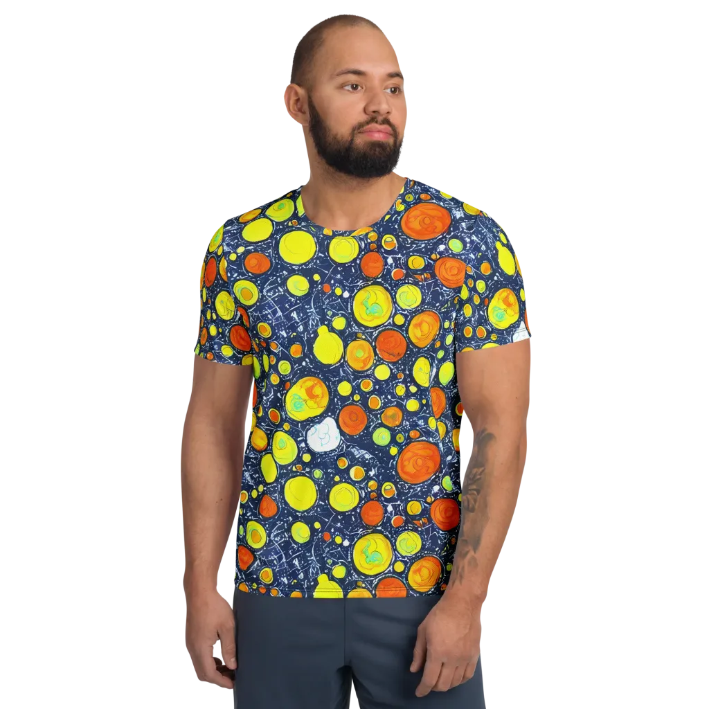 Citrus Cosmos on Men's Athletic T-Shirt — Front