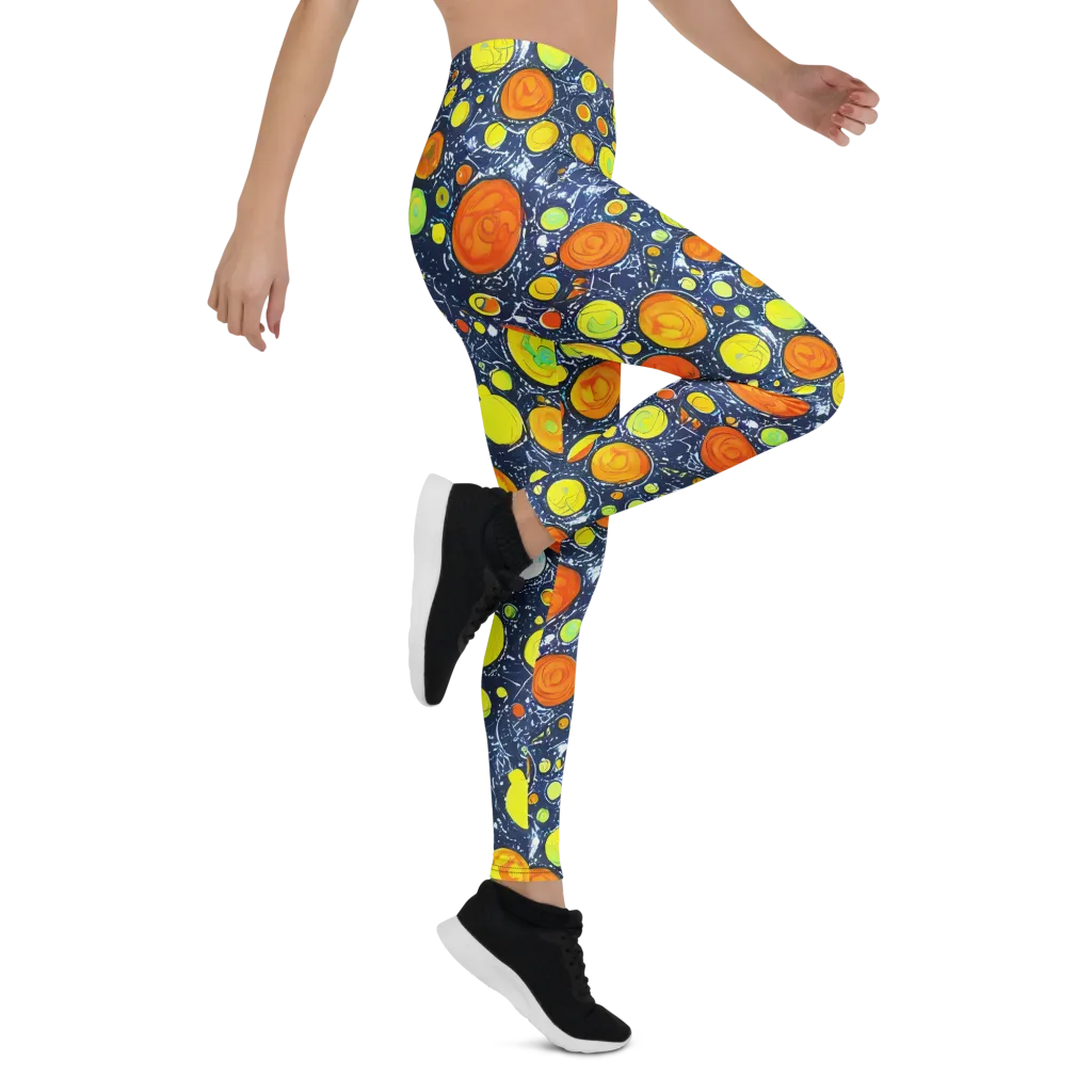 Citrus Cosmos on Leggings — Right