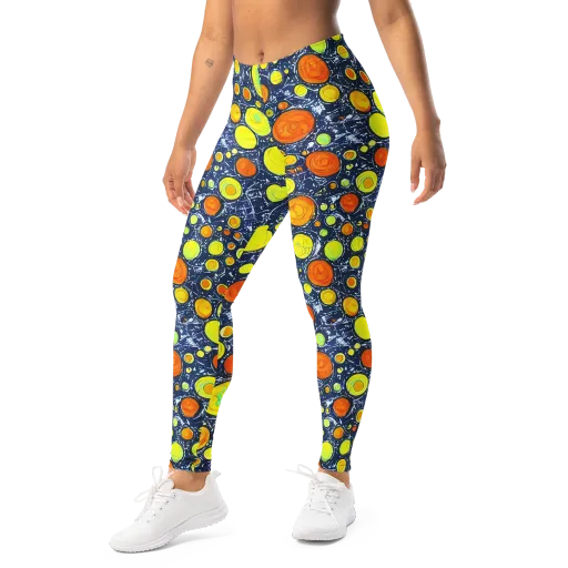Citrus Cosmos on a Leggings