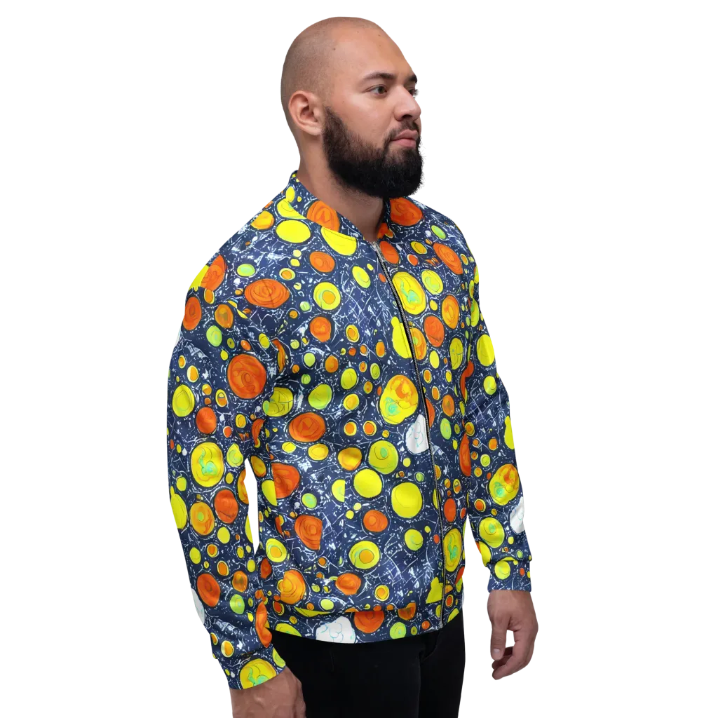 Citrus Cosmos on Bomber Jacket — Right