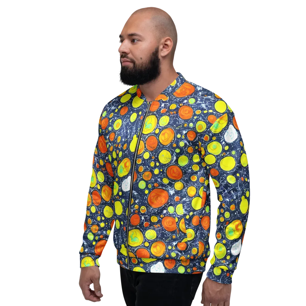 Citrus Cosmos on Bomber Jacket — Left