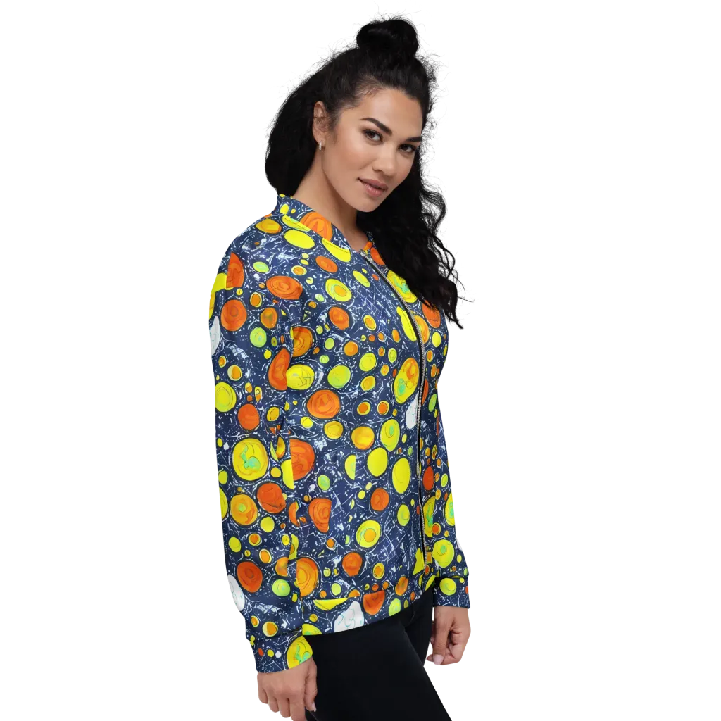 Citrus Cosmos on Bomber Jacket — Right