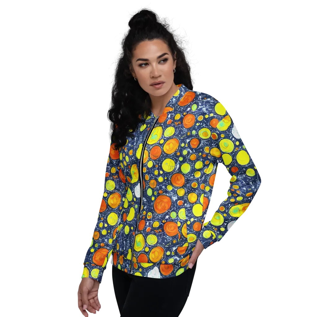 Citrus Cosmos on Bomber Jacket — Left