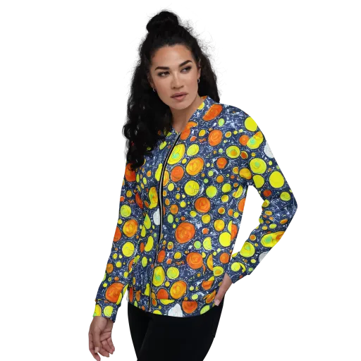 Citrus Cosmos on a Bomber Jacket