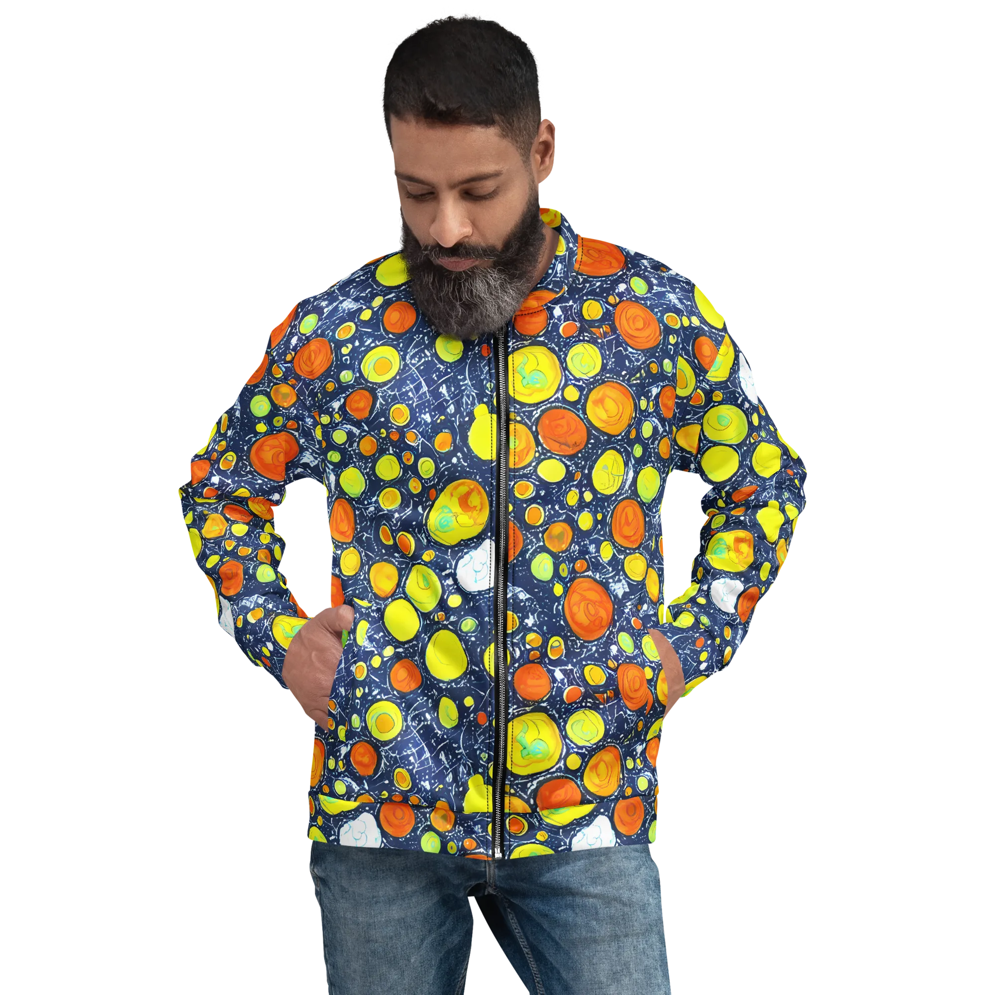 Citrus Cosmos on Bomber Jacket — Front