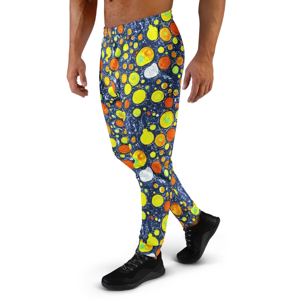 Citrus Cosmos on Men's Joggers — Left