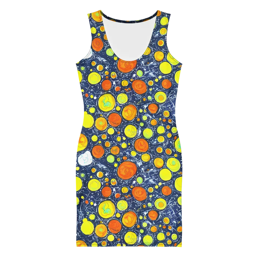 Citrus Cosmos on Bodycon Dress — Front