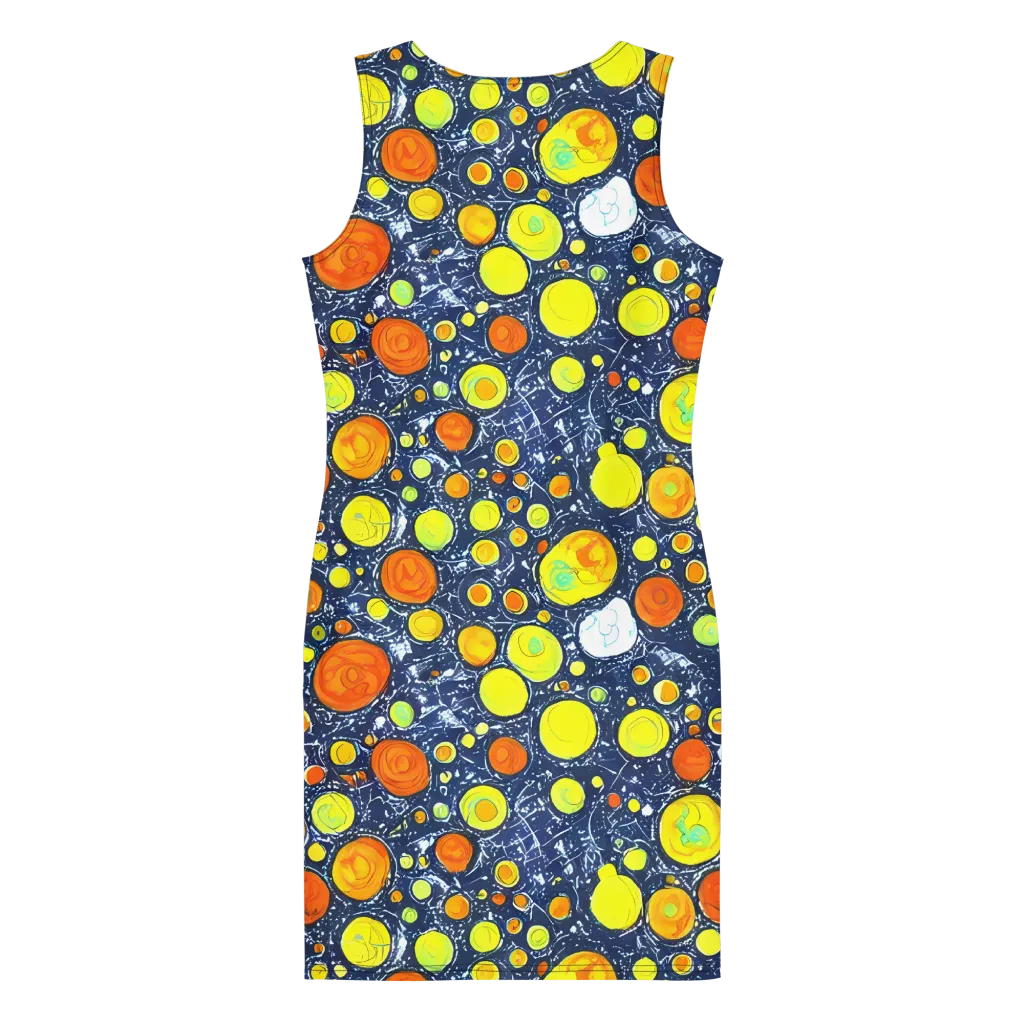 Citrus Cosmos on Bodycon Dress — Back