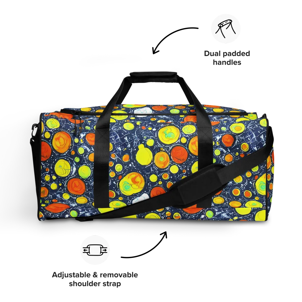 Citrus Cosmos on Duffle Bag — Front