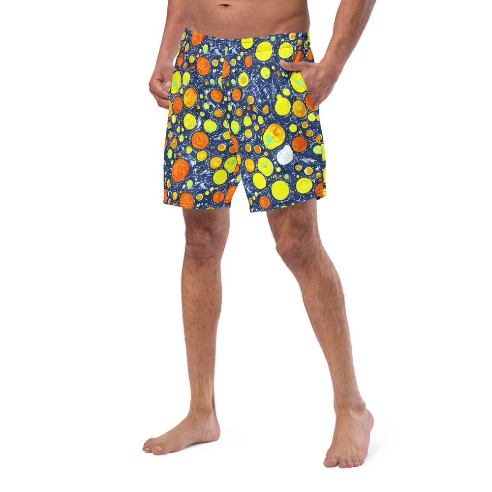 Citrus Cosmos on Swim Trunks — Left Front