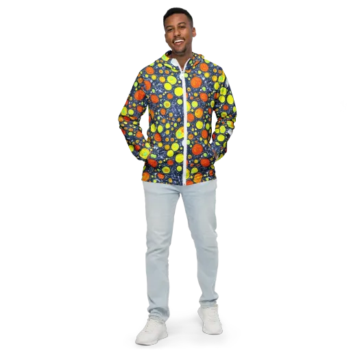 Citrus Cosmos on a Men's Windbreaker